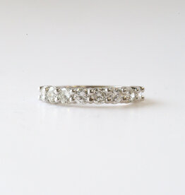 American Jewelry 14k White Gold 1ctw Shared Prong Diamond Wedding Band