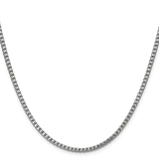 Stainless Steel 2.5mm Curb Chain Necklace (18")