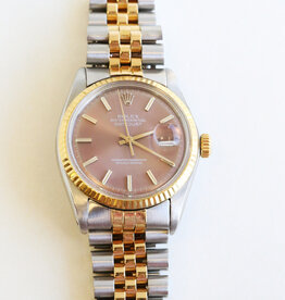 Rolex Pre-Owned Rolex 18KY & SS Datejust Datejust w/ Mauve Dial