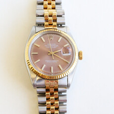 Rolex Pre-Owned Rolex 18KY & SS Datejust Datejust w/ Mauve Dial