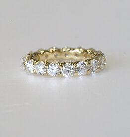 American Jewelry 14k Yellow Gold 4.09ctw EF/VS IGI Lab Grown Round Diamond Eternity Band (Size 5.75)