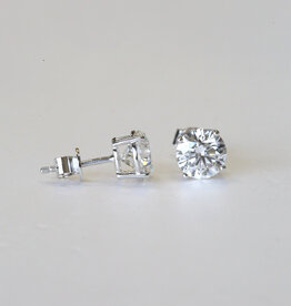 American Jewelry 14k White Gold 3.22ctw EF/VS IGI Lab Grown Diamond Stud Earrings