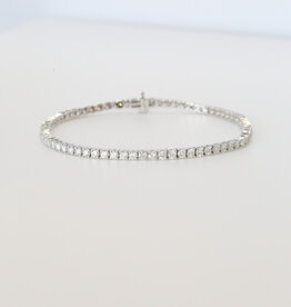 American Jewelry 14k White Gold 3.05ctw EF/VS IGI Lab Grown Diamond Tennis Bracelet (7")