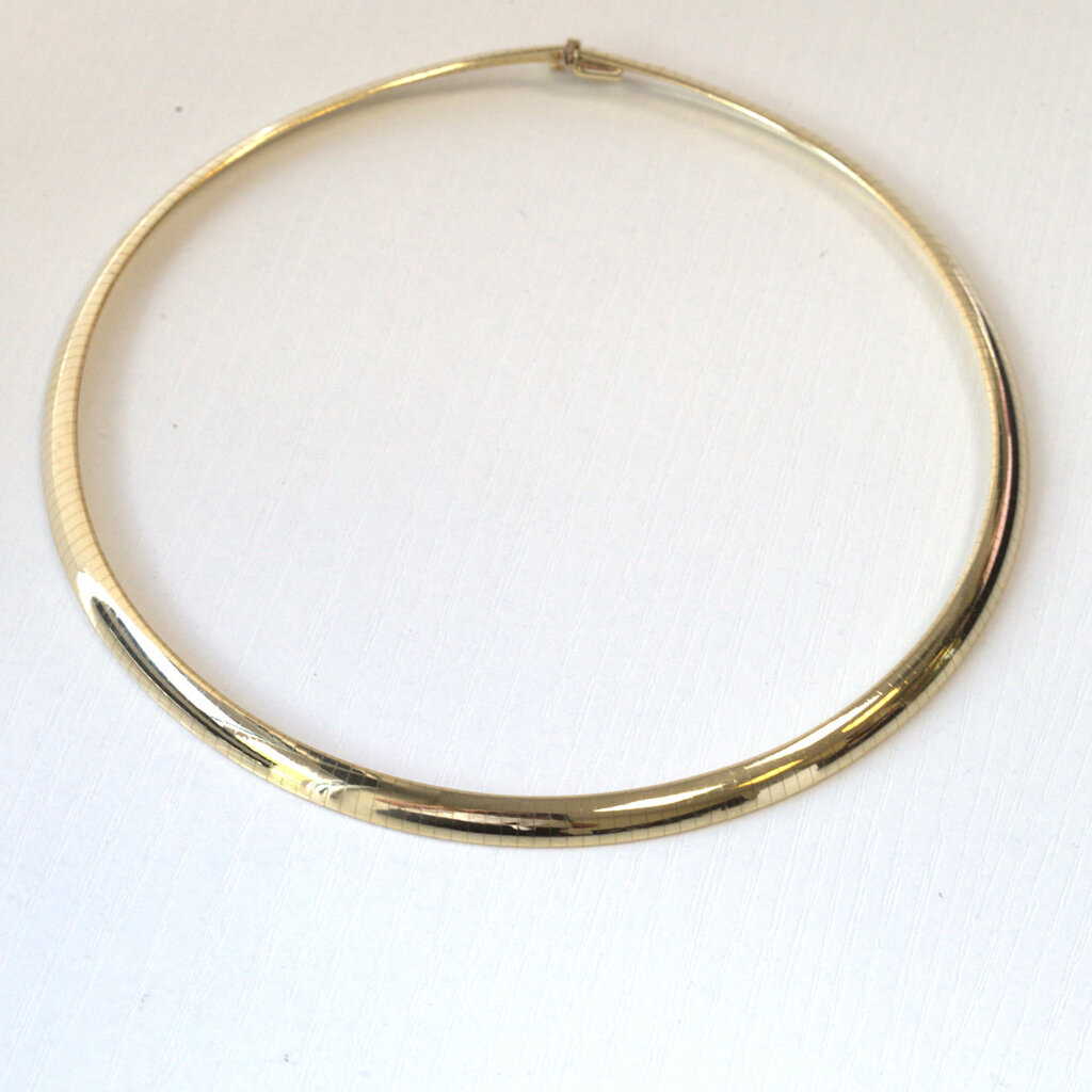 American Jewelry 14k Yellow Gold 6.3mm Omega Chain 16"