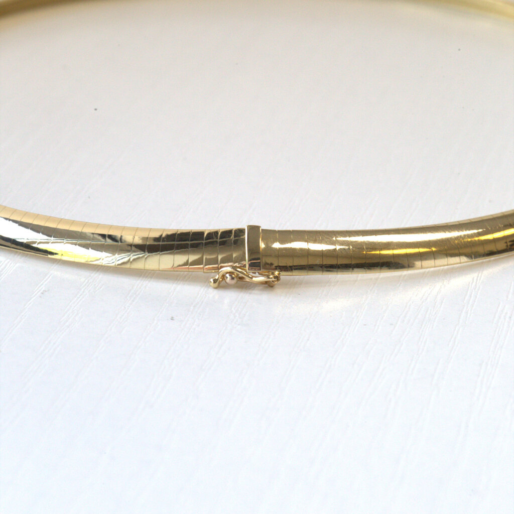 American Jewelry 14k Yellow Gold 6.3mm Omega Chain 16"