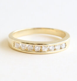 American Jewelry 14k Yellow Gold .25ctw Diamond Ladies Channel Band