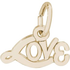 American Jewelry 14k Yellow Gold Signed with Love Charm