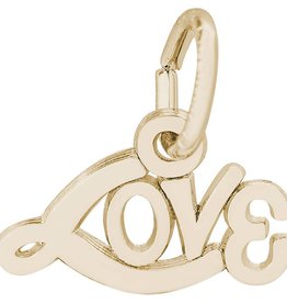 American Jewelry 14k Yellow Gold Signed with Love Charm