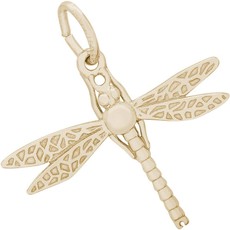 14k Yellow Gold Dragonfly Charm