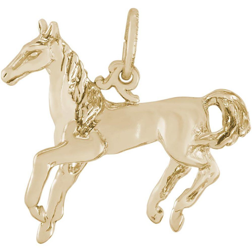 American Jewelry 14k Yellow Gold Galloping Horse Charm