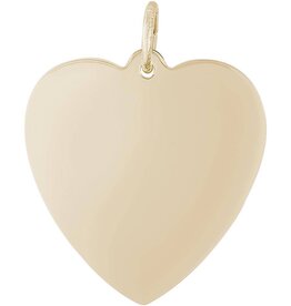 American Jewelry 14k Yellow Gold Flat Heart Charm