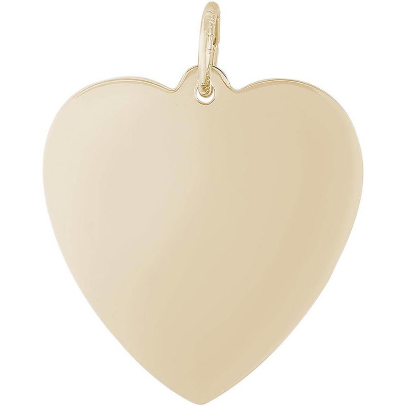 American Jewelry 14k Yellow Gold Flat Heart Charm