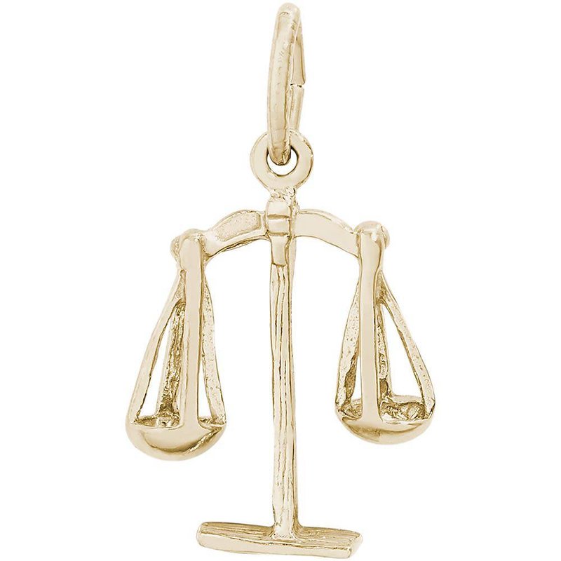 14k Yellow Gold Scales of Justice Charm