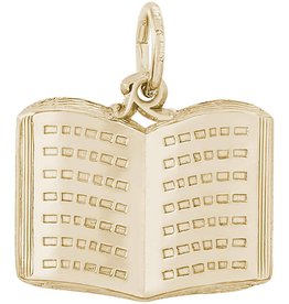 American Jewelry 14k Yellow Gold Open Book Charm