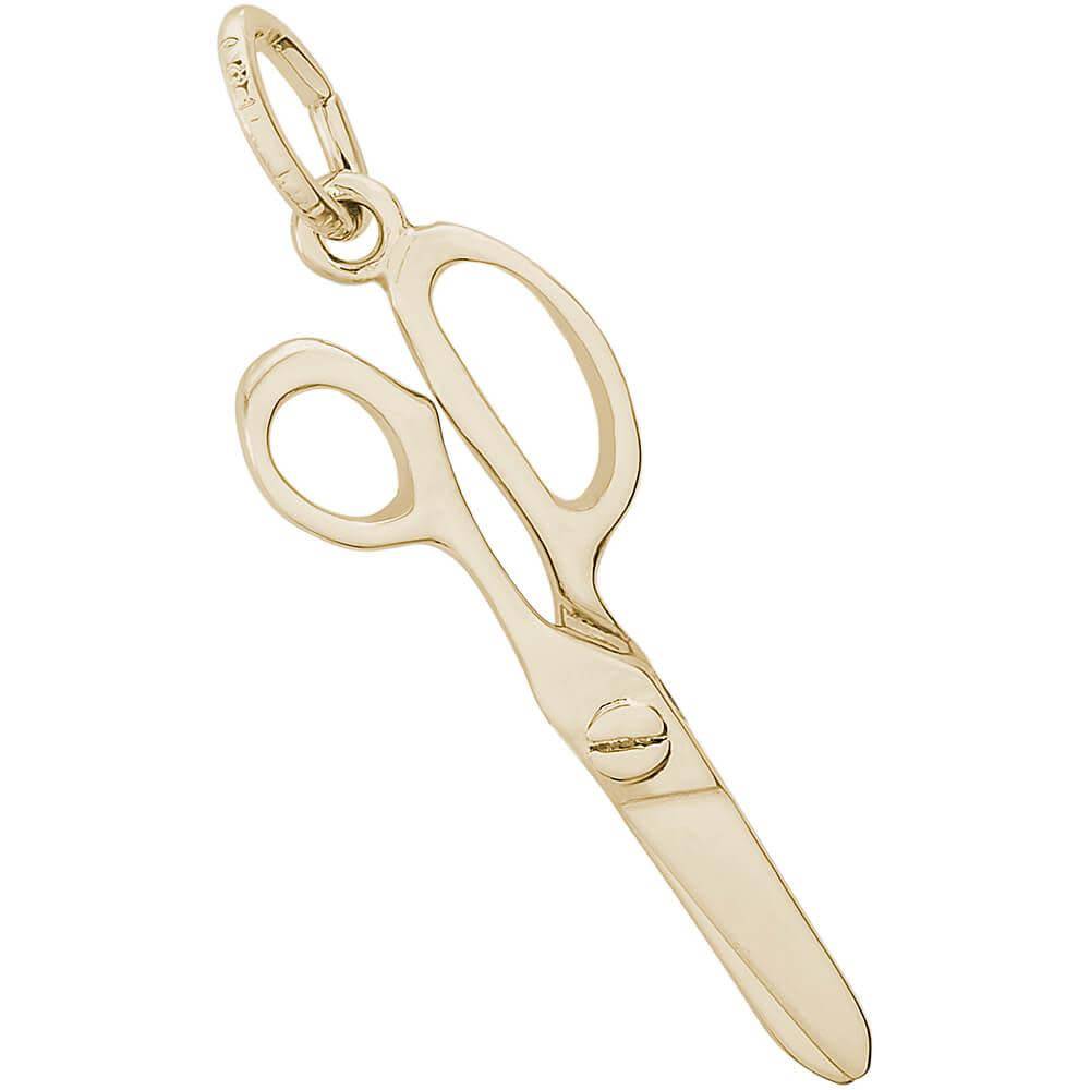 14k Yellow Gold Scissors Charm - American Jewelry