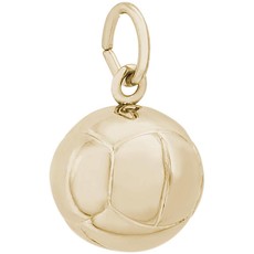 14k Yellow Gold Volleyball Charm