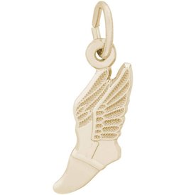 14k Yellow Gold Winged Shoe Charm