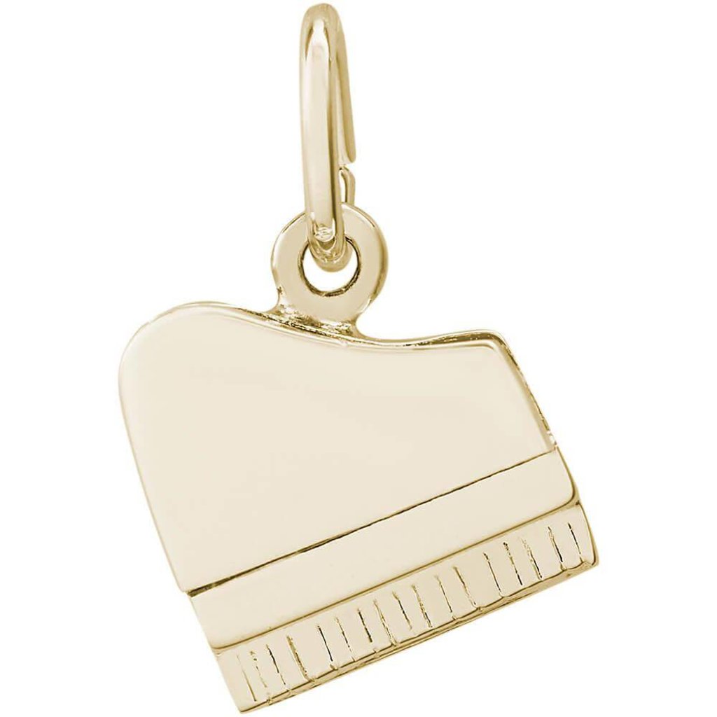 American Jewelry 14k Yellow Gold Petite Piano Charm