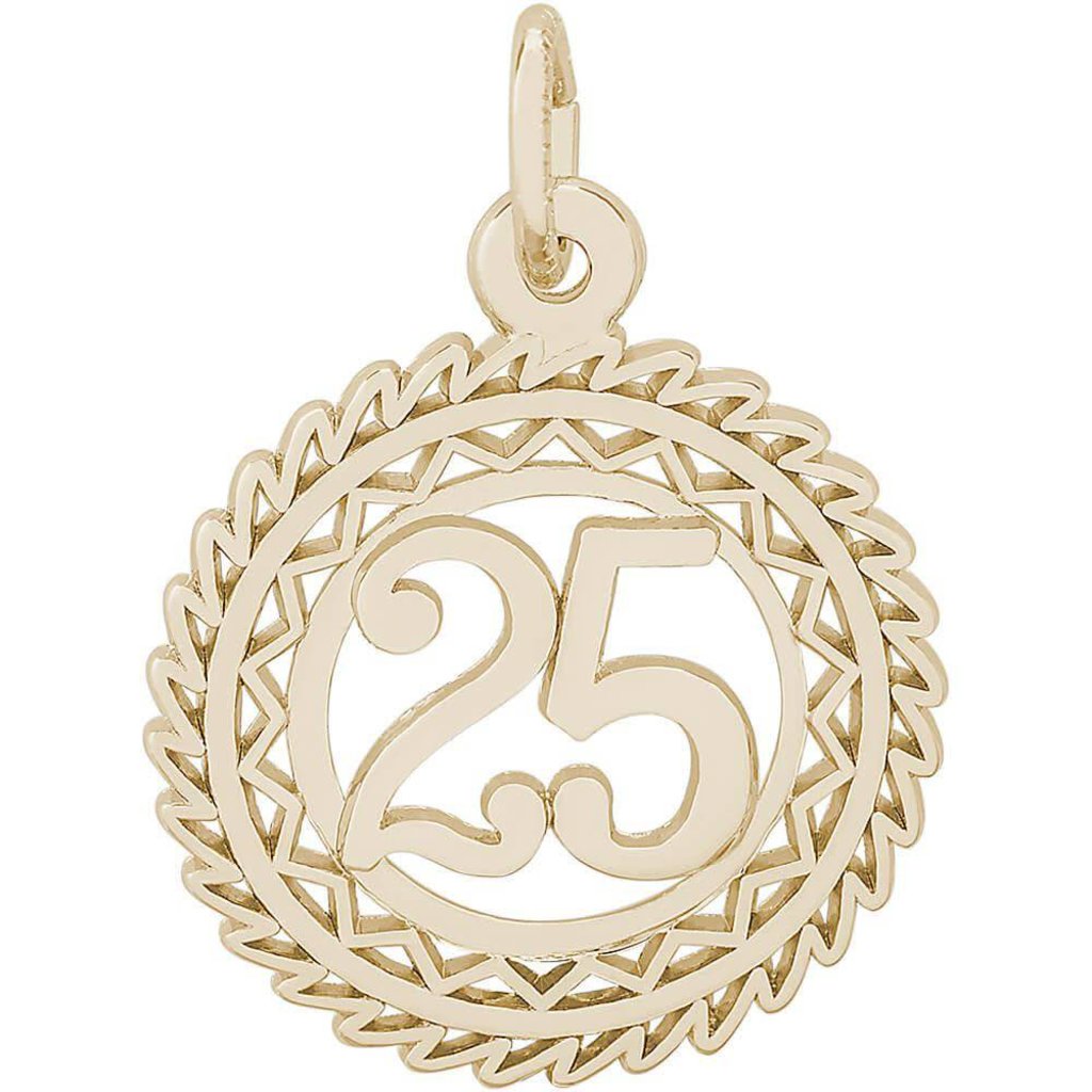 Rembrandt 14k Yellow Gold Number Twenty Five Charm