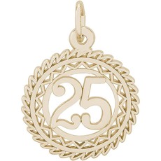 Rembrandt 14k Yellow Gold Number Twenty Five Charm