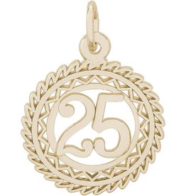 Rembrandt 14k Yellow Gold Number Twenty Five Charm