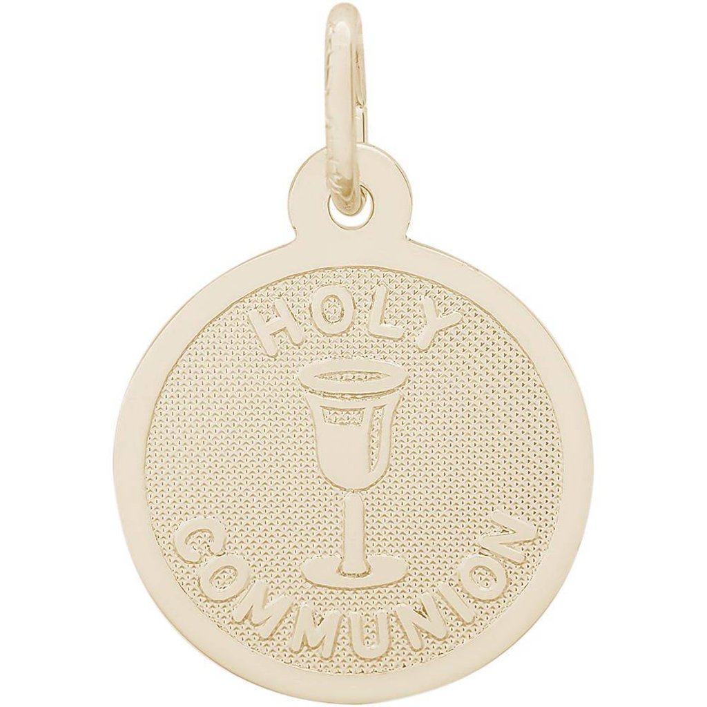 American Jewelry 14k Yellow Gold Holy Communion Disc Charm