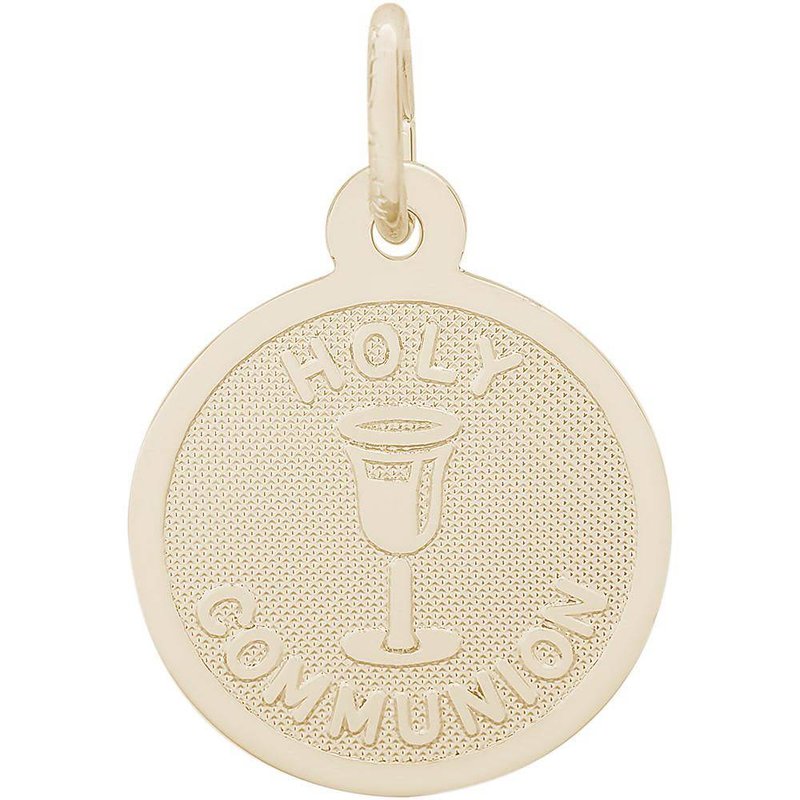 American Jewelry 14k Yellow Gold Holy Communion Disc Charm