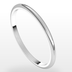 American Jewelry 14k White Gold Classic Band (Size 8.5)