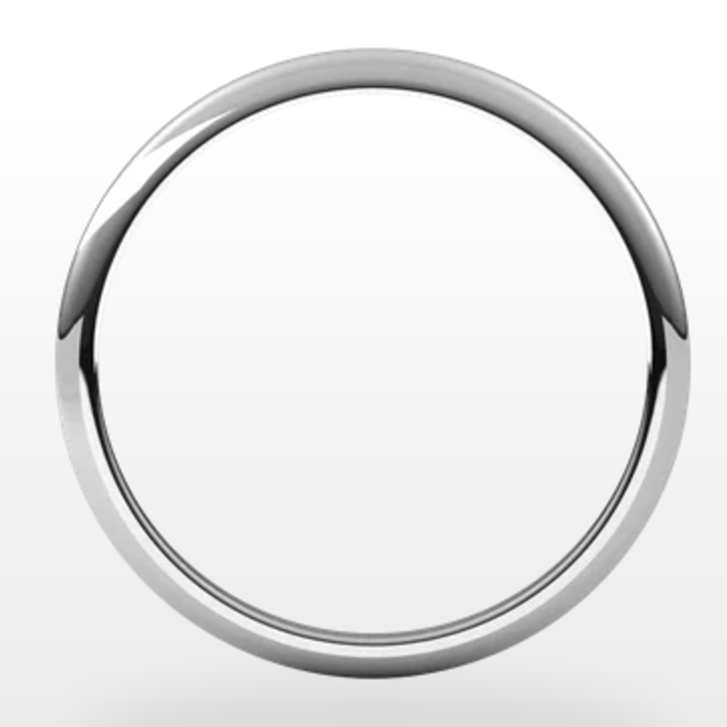 American Jewelry 14k White Gold Classic Band (Size 8.5)