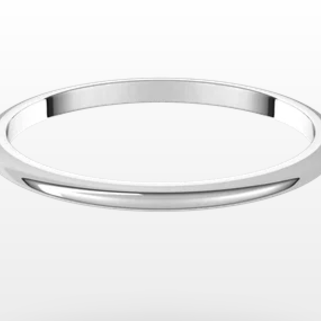 American Jewelry 14k White Gold Classic Band (Size 8.5)