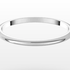American Jewelry 14k White Gold Classic Band (Size 8.5)