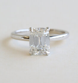 American Jewelry 14k White Gold 2.03ct F/VS1 Lab Grown Antique Cushion Diamond Solitaire Engagement Ring