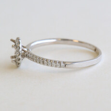 American Jewelry 14k White Gold .50ctw Diamond Semi Mount Engagement Ring