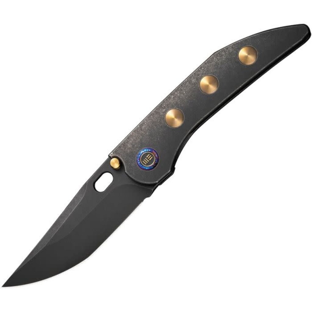 We Knife Co. Ltd. Stainless Steel Blade Titanium Handle Stonewash Framelock Knife