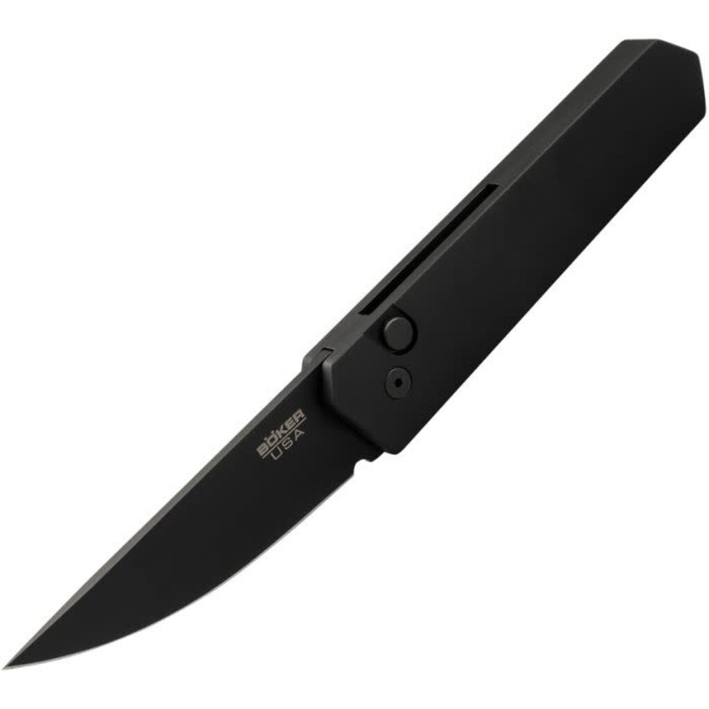 Boker Stainless Steel Blade Aluminum Handle Compact Button Knife