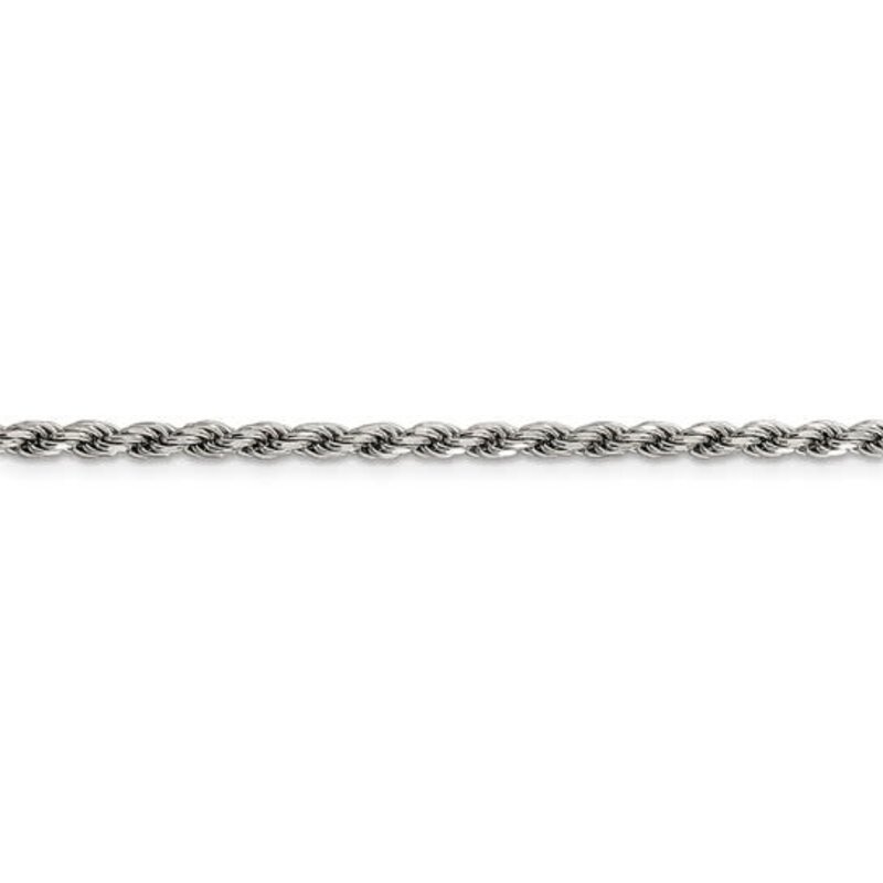 American Jewelry Sterling Silver 2.75mm Rope Chain (20")