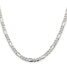 American Jewelry Sterling Silver 4.5mm Figaro Chain (22")