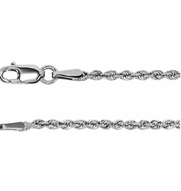 American Jewelry Sterling Silver 1.85mm Rope Chain 18"