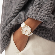 Shinola Shinola Canfield Sport Chronograph 40mm Watch, White Ceramic Strap