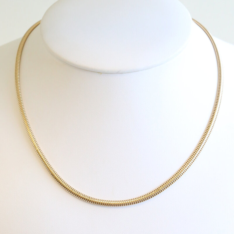 American Jewelry ESTATE 14k Yellow Gold 3.25mm Snake Chain (18")