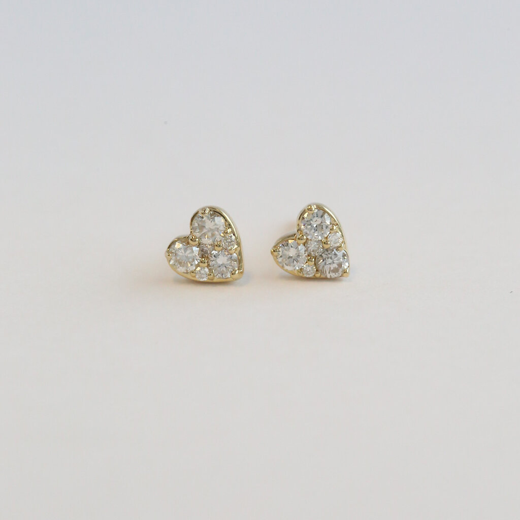 American Jewelry 14k Yellow Gold .30ctw Diamond Petite Stud Earrings