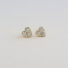 American Jewelry 14k Yellow Gold .30ctw Diamond Petite Stud Earrings