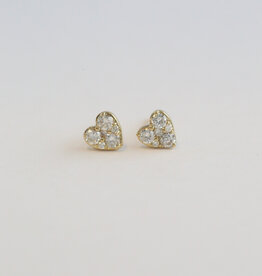 American Jewelry 14k Yellow Gold .30ctw Diamond Petite Stud Earrings