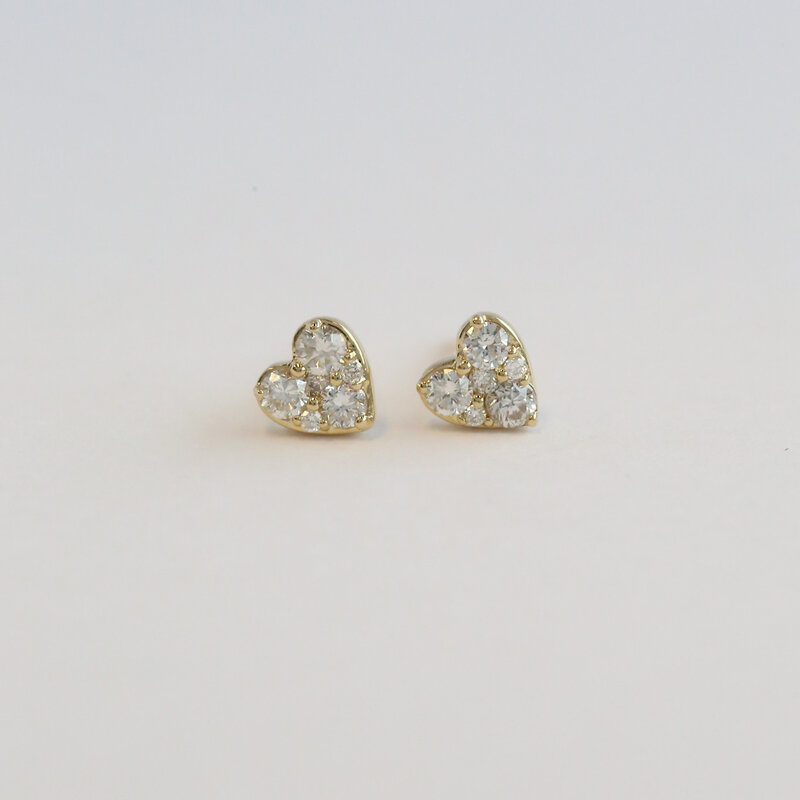 American Jewelry 14k Yellow Gold .30ctw Diamond Petite Stud Earrings