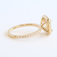 American Jewelry 14k Yellow Gold 2.35ctw (1.85 M/VS1 Ctr) Diamond Cushion Halo Engagement Ring (Size 6.5)