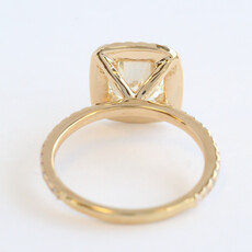 American Jewelry 14k Yellow Gold 2.35ctw (1.85 M/VS1 Ctr) Diamond Cushion Halo Engagement Ring (Size 6.5)