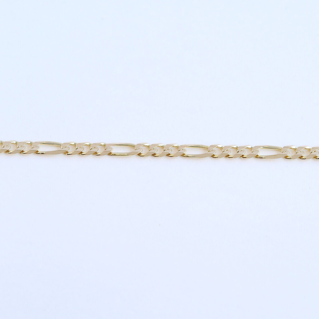 American Jewelry ESTATE 14k Yellow Gold 3.9mm Figaro Chain Necklace (17.5")