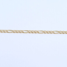 American Jewelry ESTATE 14k Yellow Gold 3.9mm Figaro Chain Necklace (17.5")