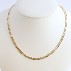 American Jewelry ESTATE 14k Yellow Gold 4mm Curb Link Chain Necklace (18")