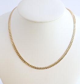 American Jewelry ESTATE 14k Yellow Gold 4mm Curb Link Chain Necklace (18")